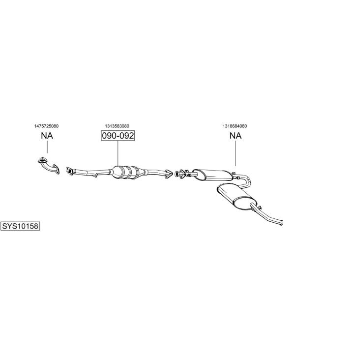 Išmetimo sistema BOSAL SYS10158