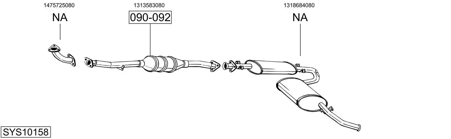 Išmetimo sistema BOSAL SYS10158