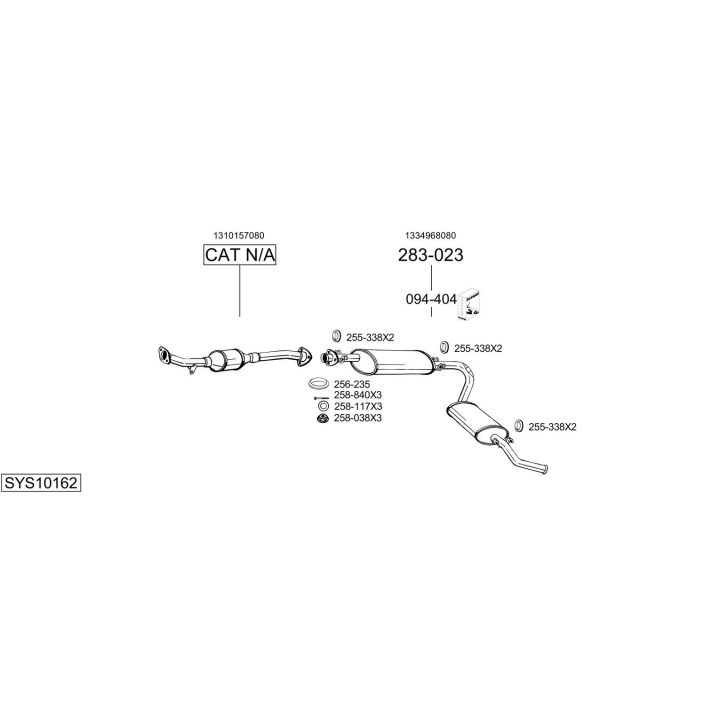 Išmetimo sistema BOSAL SYS10162
