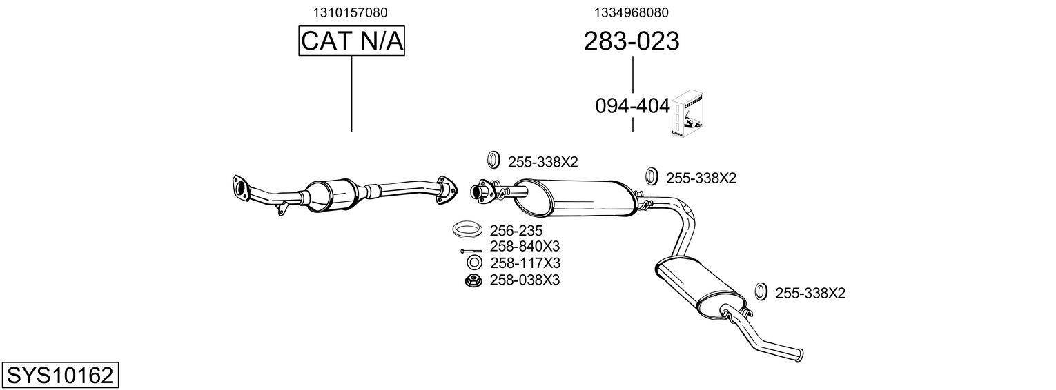 Išmetimo sistema BOSAL SYS10162