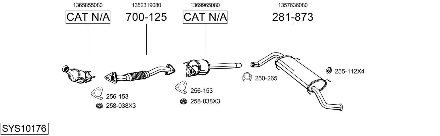 Išmetimo sistema BOSAL SYS10176