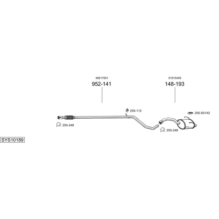Išmetimo sistema BOSAL SYS10189