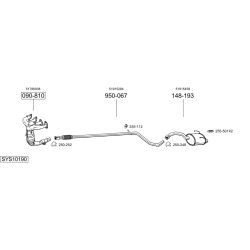 Išmetimo sistema BOSAL SYS10190