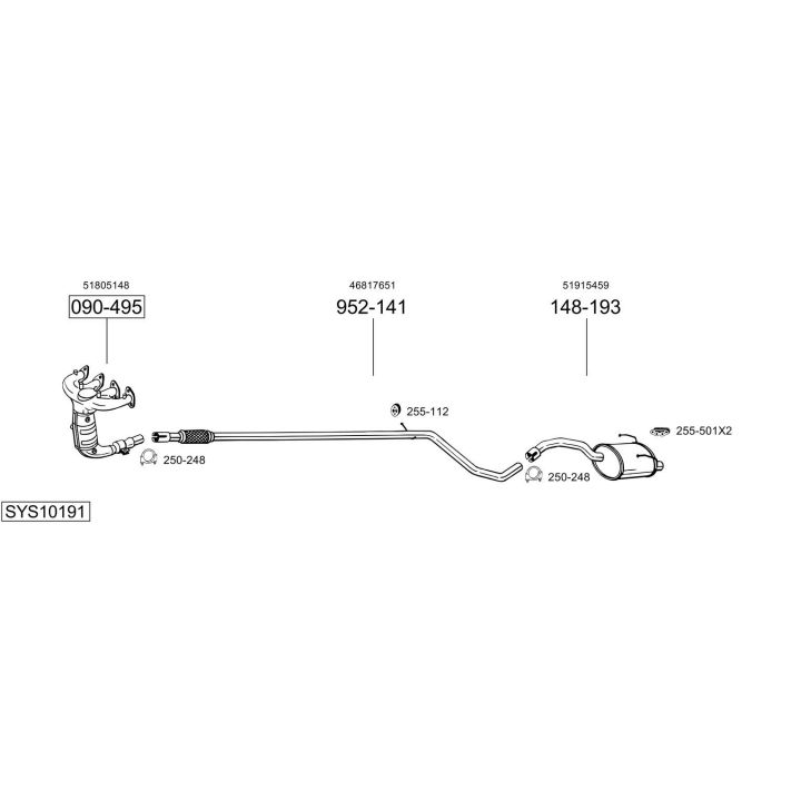 Išmetimo sistema BOSAL SYS10191