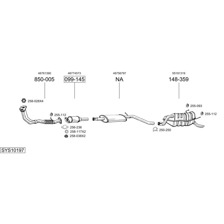 Išmetimo sistema BOSAL SYS10197