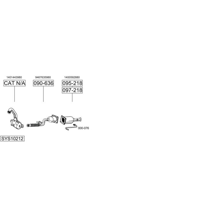 Išmetimo sistema BOSAL SYS10212