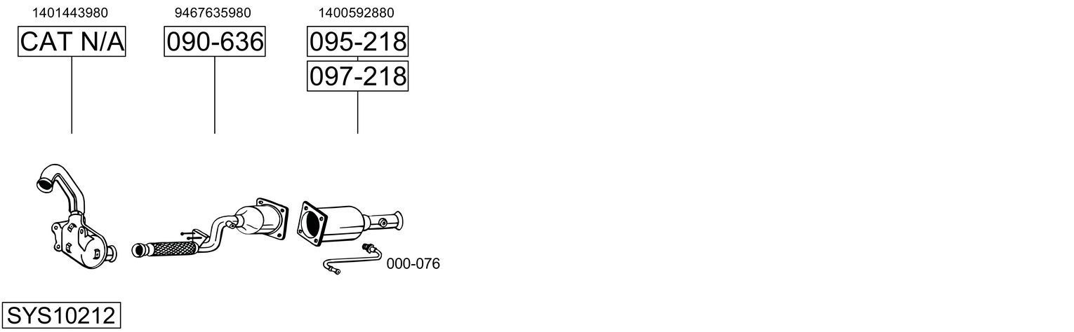 Išmetimo sistema BOSAL SYS10212