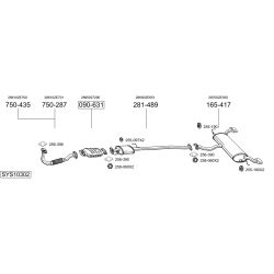 Išmetimo sistema BOSAL SYS10302