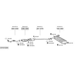 Išmetimo sistema BOSAL SYS10304