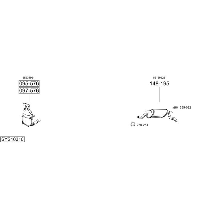 Išmetimo sistema BOSAL SYS10310