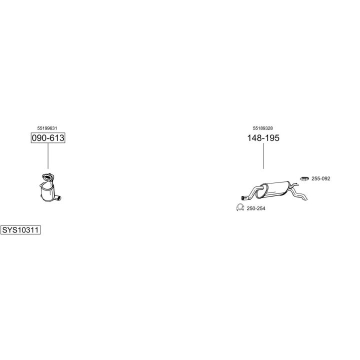 Išmetimo sistema BOSAL SYS10311