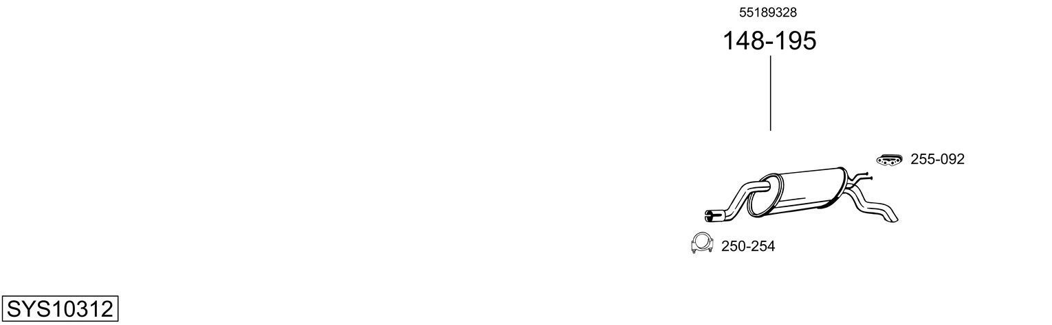 Išmetimo sistema BOSAL SYS10312