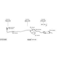 Išmetimo sistema BOSAL SYS10468
