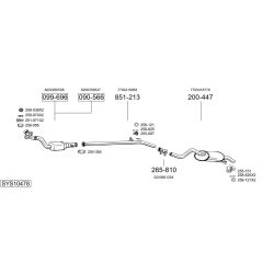 Išmetimo sistema BOSAL SYS10478