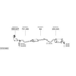 Išmetimo sistema BOSAL SYS10483