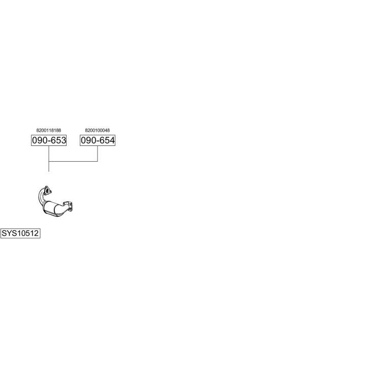 Išmetimo sistema BOSAL SYS10512