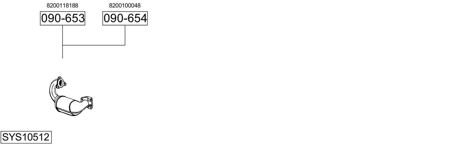 Išmetimo sistema BOSAL SYS10512