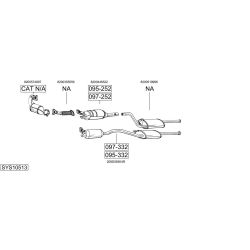 Išmetimo sistema BOSAL SYS10513