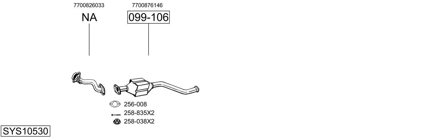 Išmetimo sistema BOSAL SYS10530