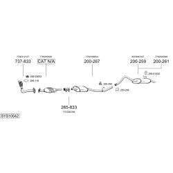 Išmetimo sistema BOSAL SYS10542