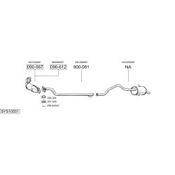 Išmetimo sistema BOSAL SYS10551