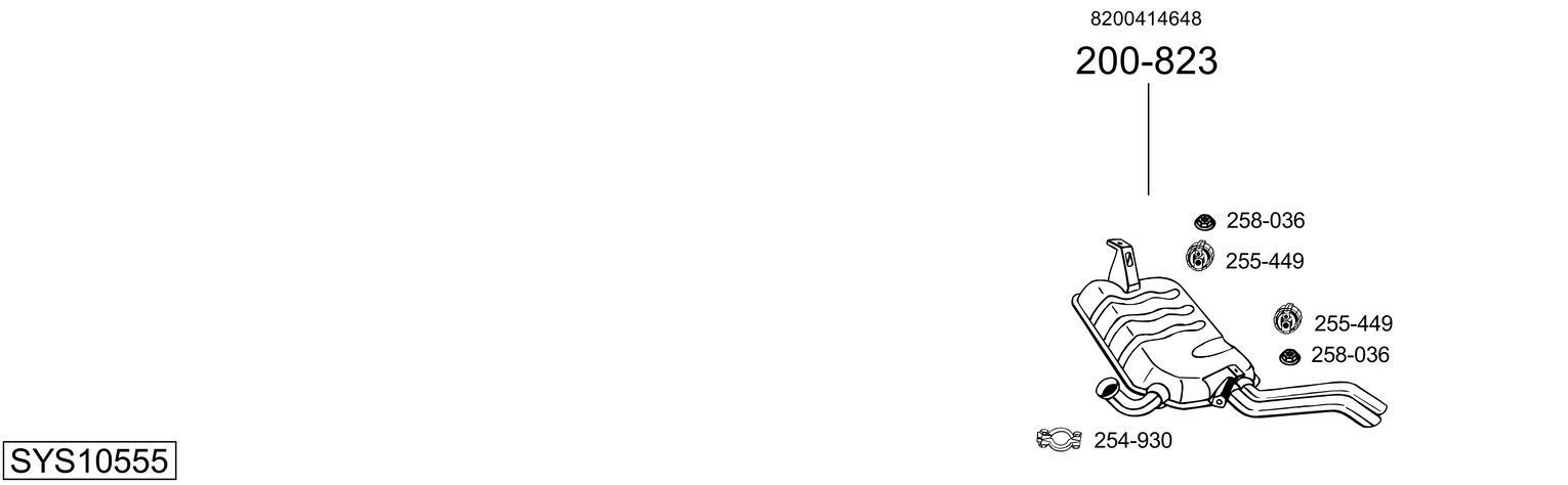 Išmetimo sistema BOSAL SYS10555