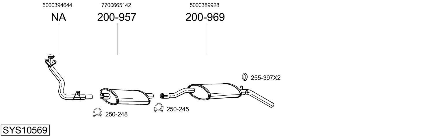 Išmetimo sistema BOSAL SYS10569