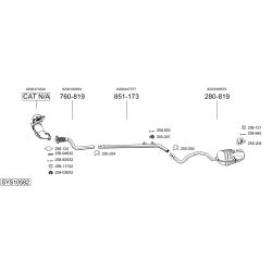 Išmetimo sistema BOSAL SYS10582