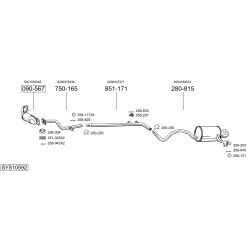Išmetimo sistema BOSAL SYS10592
