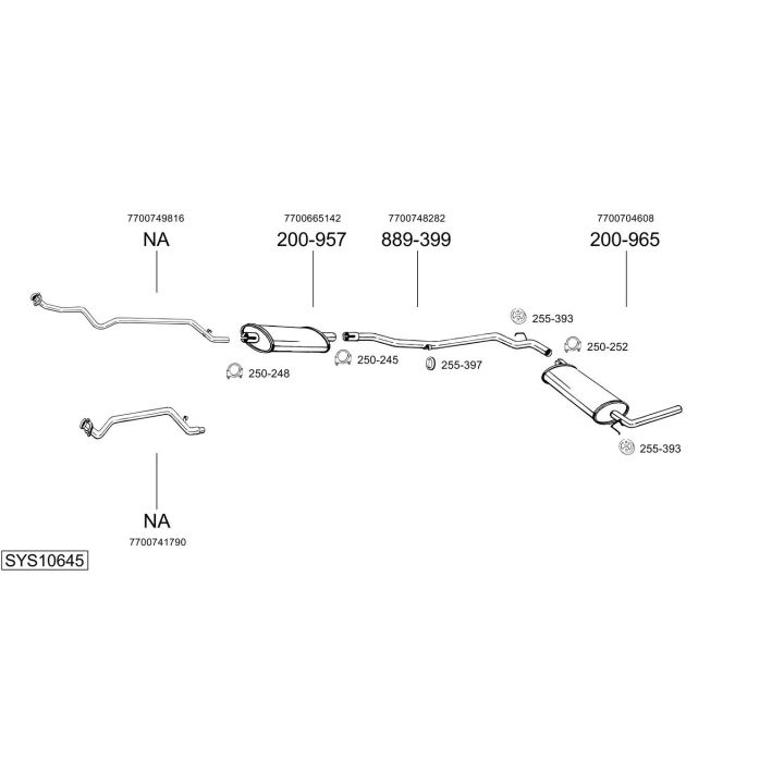 Išmetimo sistema BOSAL SYS10645