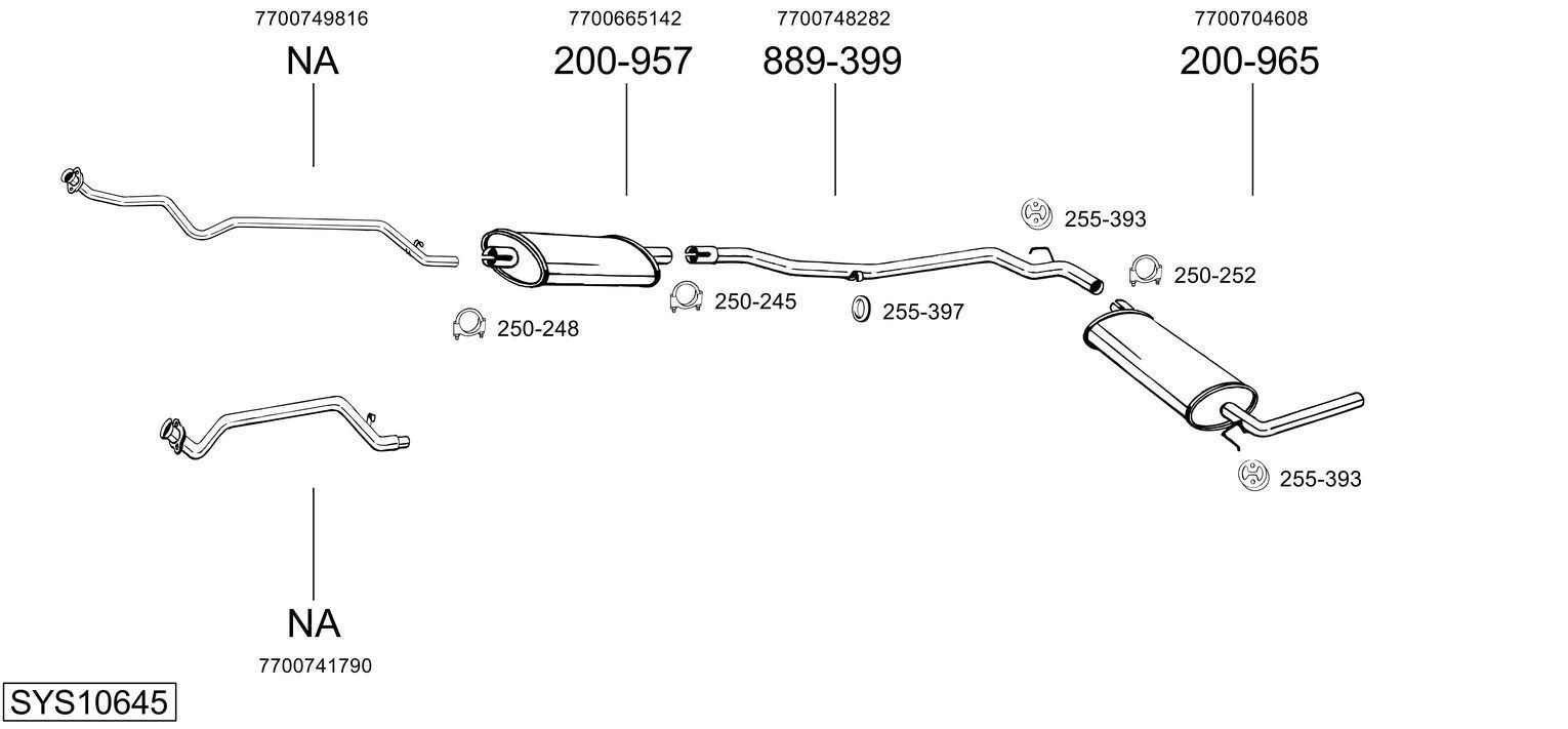 Išmetimo sistema BOSAL SYS10645