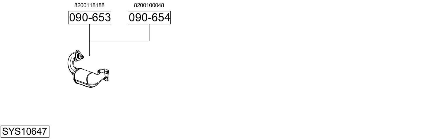 Išmetimo sistema BOSAL SYS10647