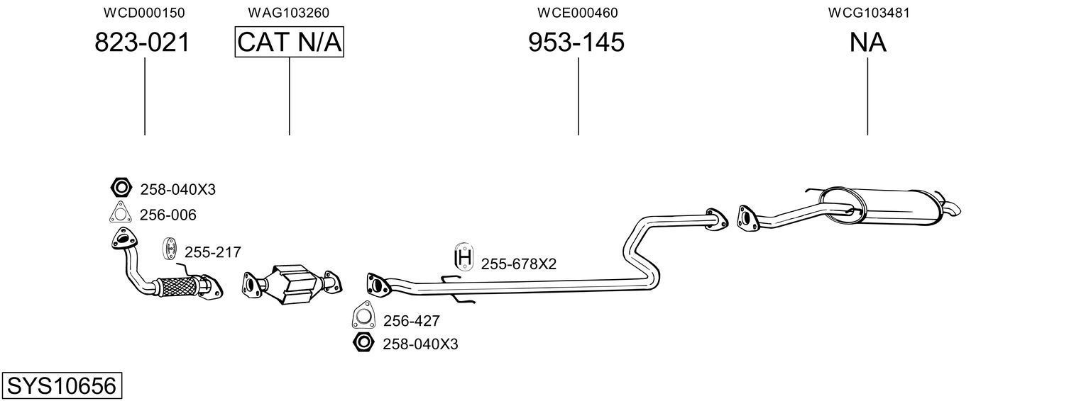 Išmetimo sistema BOSAL SYS10656