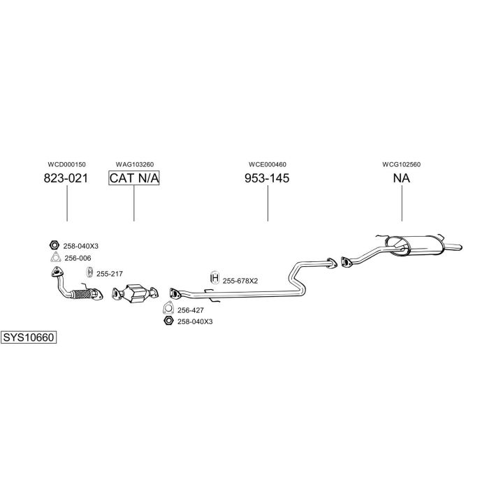 Išmetimo sistema BOSAL SYS10660