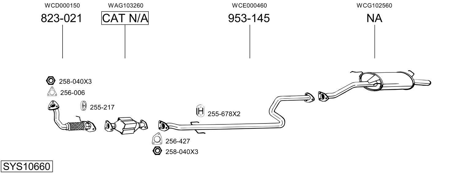 Išmetimo sistema BOSAL SYS10660