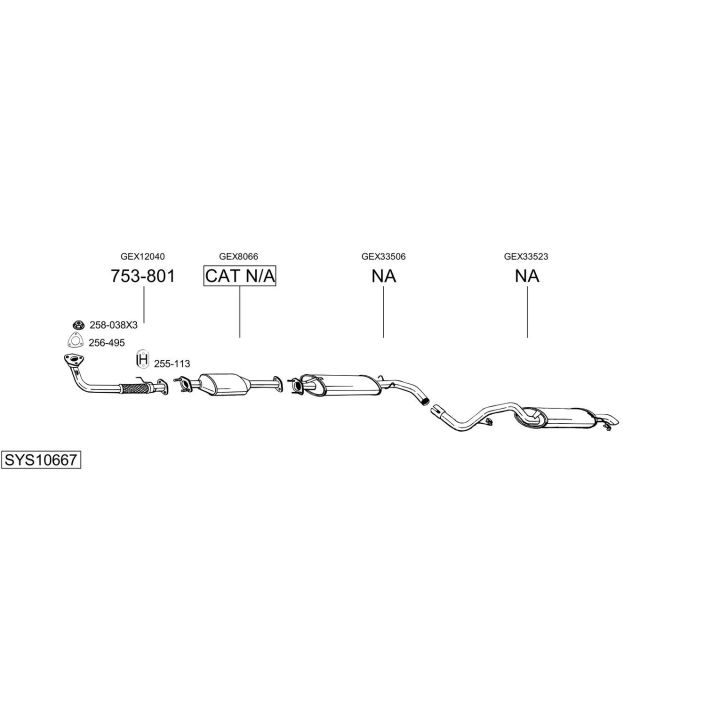 Išmetimo sistema BOSAL SYS10667