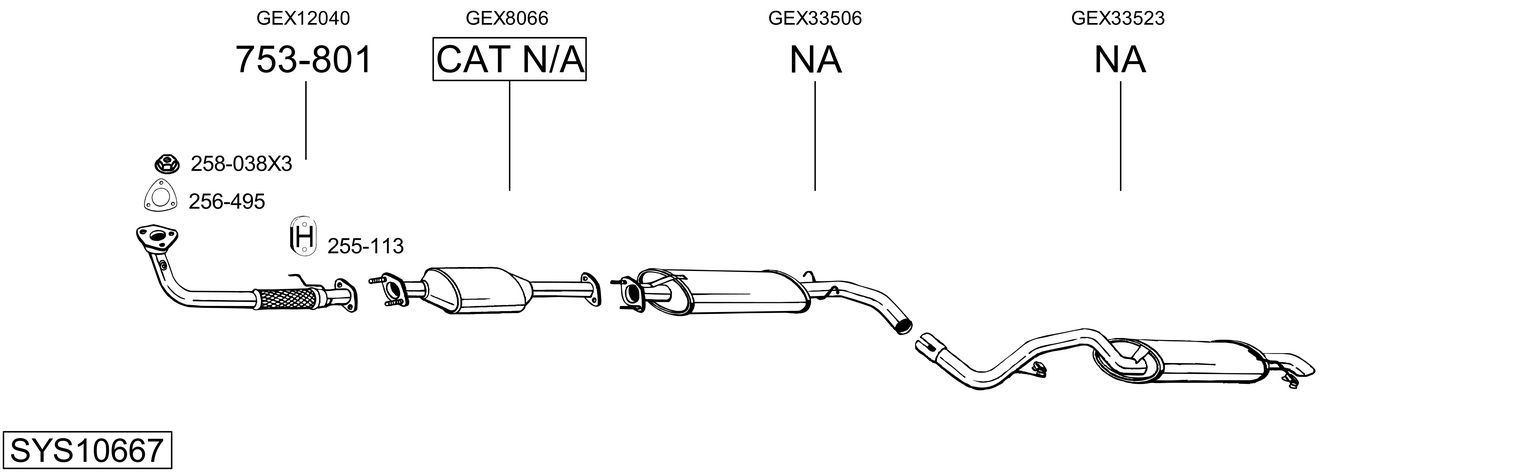 Išmetimo sistema BOSAL SYS10667