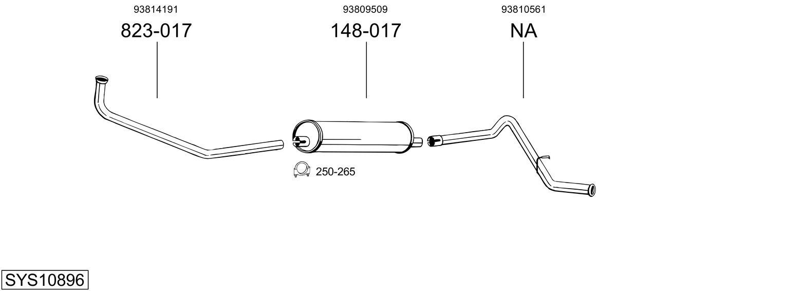 Išmetimo sistema BOSAL SYS10896