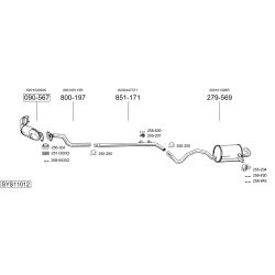 Išmetimo sistema BOSAL SYS11012