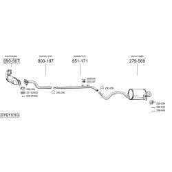 Išmetimo sistema BOSAL SYS11019