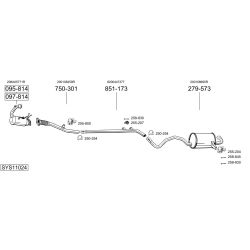 Išmetimo sistema BOSAL SYS11024