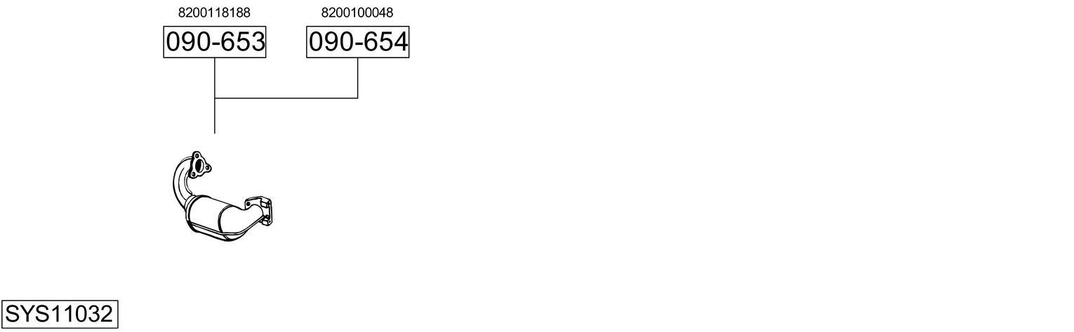 Išmetimo sistema BOSAL SYS11032