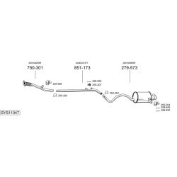 Išmetimo sistema BOSAL SYS11047