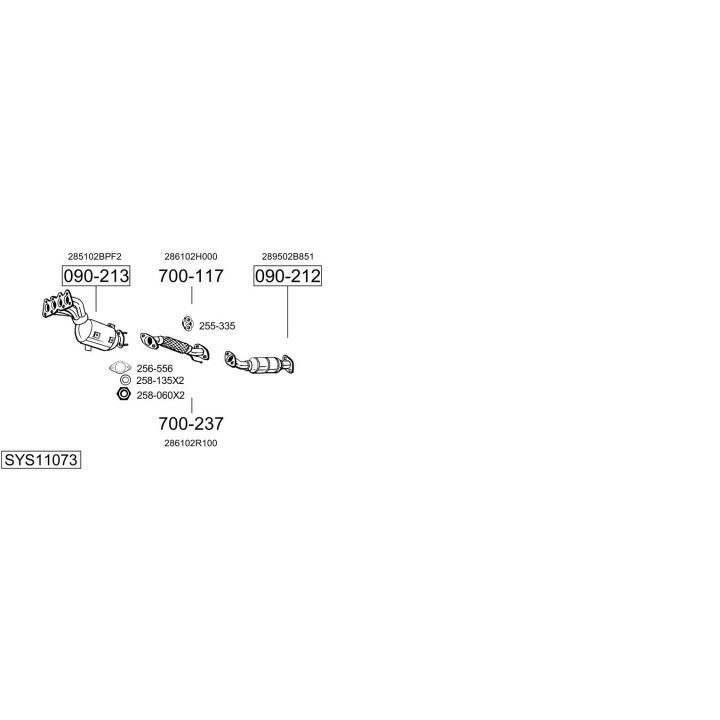 Išmetimo sistema BOSAL SYS11073