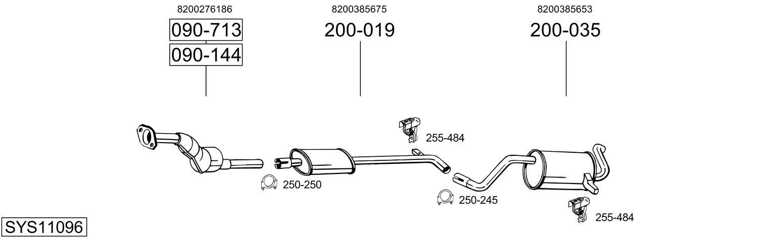 Išmetimo sistema BOSAL SYS11096