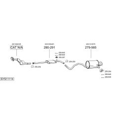 Išmetimo sistema BOSAL SYS11114