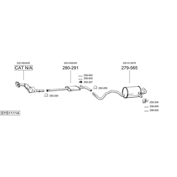 Išmetimo sistema BOSAL SYS11114
