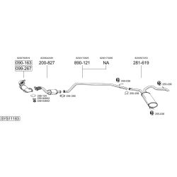 Išmetimo sistema BOSAL SYS11183