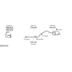 Išmetimo sistema BOSAL SYS11187