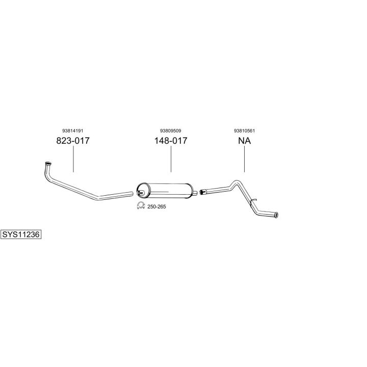 Išmetimo sistema BOSAL SYS11236